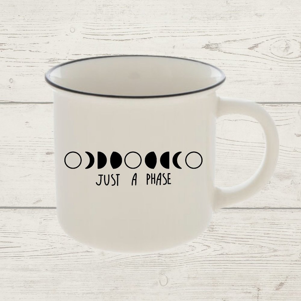 Just A Phase Moon Phases Ceramic Mug